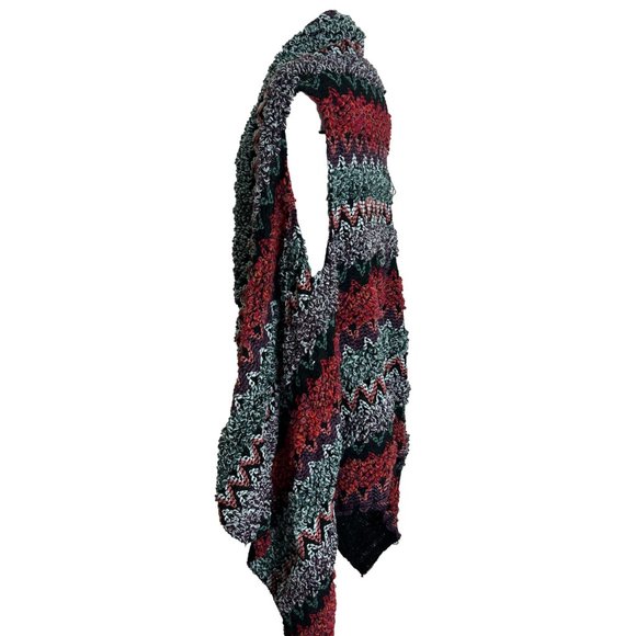 TPO Time Place Occasion Sweater Vest One Size Multicolor Acrylic Knit Chevron - Picture 2 of 6